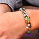 Jade Beads Bracelets Green Bangles Gemstone Accessories Chinese Stone Amulets