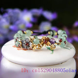 Jade Beads Bracelets Green Bangles Gemstone Accessories Chinese Stone Amulets