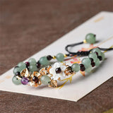 Jade Beads Bracelets Green Bangles Gemstone Accessories Chinese Stone Amulets