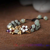 Jade Beads Bracelets Green Bangles Gemstone Accessories Chinese Stone Amulets