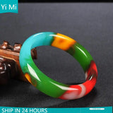Colorful Jade Bracelet for Women Naturale Xinjiang Bangles