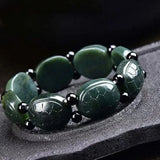 Natural Hetian Qingyu Men's Bracelet Fine Jewelry