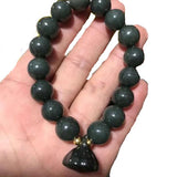 Natural Hetian Qingyu Men's Bracelet Fine Jewelry