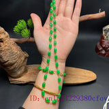 925 Silver Emerald Jade Bracelet Set