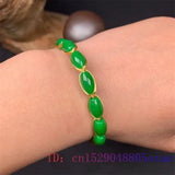 Emerald Jade Bracelet Natural Charm Jewelry 925 Silver Bangle for Women