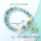 Natural Jade Bead Bracelet for Women Gemstone Jewelry Amulet