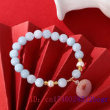 Natural Jade Bead Bracelet for Women Gemstone Jewelry Amulet