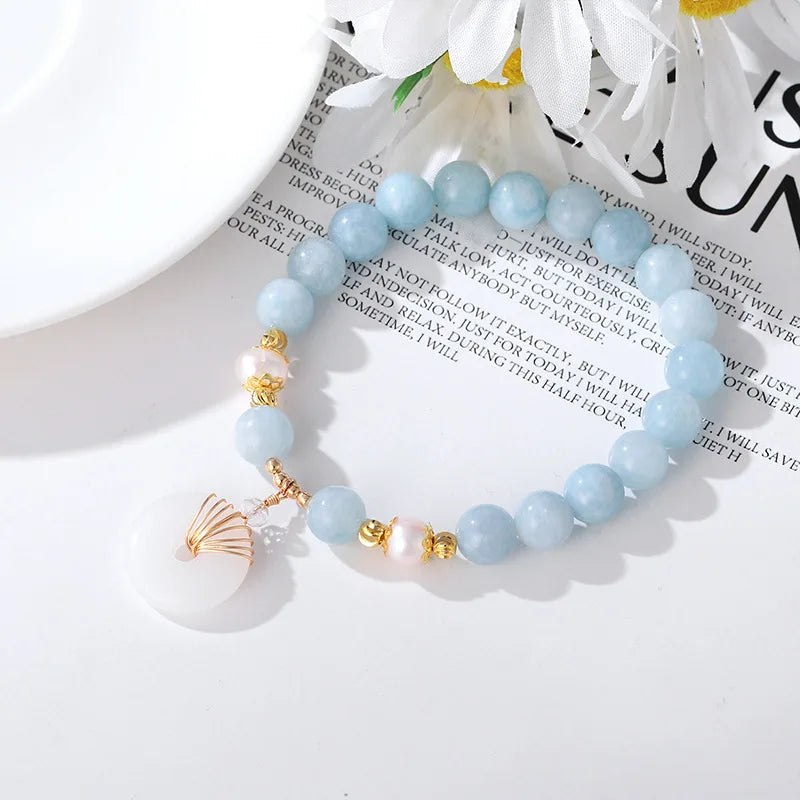 Natural Jade Bead Bracelet for Women Gemstone Jewelry Amulet