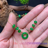 Emerald Carved Jade Bracelet 925 Silver Chinese Gift