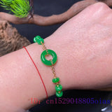 Emerald Carved Jade Bracelet 925 Silver Chinese Gift