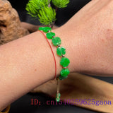 Real 925 Silver Jade Bracelet for Women Talismans Stone Clover Beads Jewelry