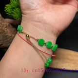 Real 925 Silver Jade Bracelet for Women Talismans Stone Clover Beads Jewelry