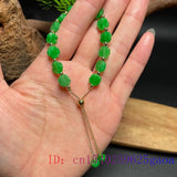 Real 925 Silver Jade Bracelet for Women Talismans Stone Clover Beads Jewelry