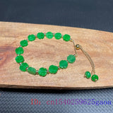 Real 925 Silver Jade Bracelet for Women Talismans Stone Clover Beads Jewelry