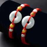 Jade Bracelets for Women Charms Emerald Amulet Natural Donut Bangle