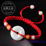 Jade Bracelets for Women Charms Emerald Amulet Natural Donut Bangle