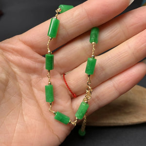 Jade Bracelets for Women 925 Silver Carved Beads Jewelry