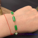 Jade Bracelets for Women 925 Silver Carved Beads Jewelry