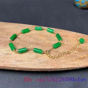 Jade Bracelets for Women 925 Silver Carved Beads Jewelry