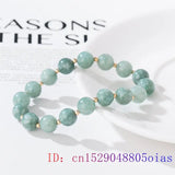Jade Bracelets for Women Gemstone Jewelry Green Bangles 8mm Beads Men Gift