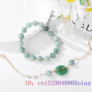 Jade Bracelets for Women Gemstone Jewelry Green Bangles 8mm Beads Men Gift