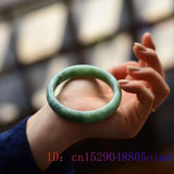 Green Jadeite Charm Bracelet for Women Chinese Gemstone Bangle Jewelry
