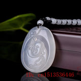 Green Chalcedony Jade Buddha Necklace Pendant Chinese Charm Amulet