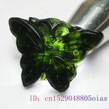Jade Butterfly Pendant Carved Natural Charm Necklace