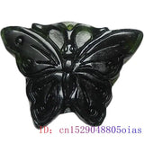 Jade Butterfly Pendant Carved Natural Charm Necklace