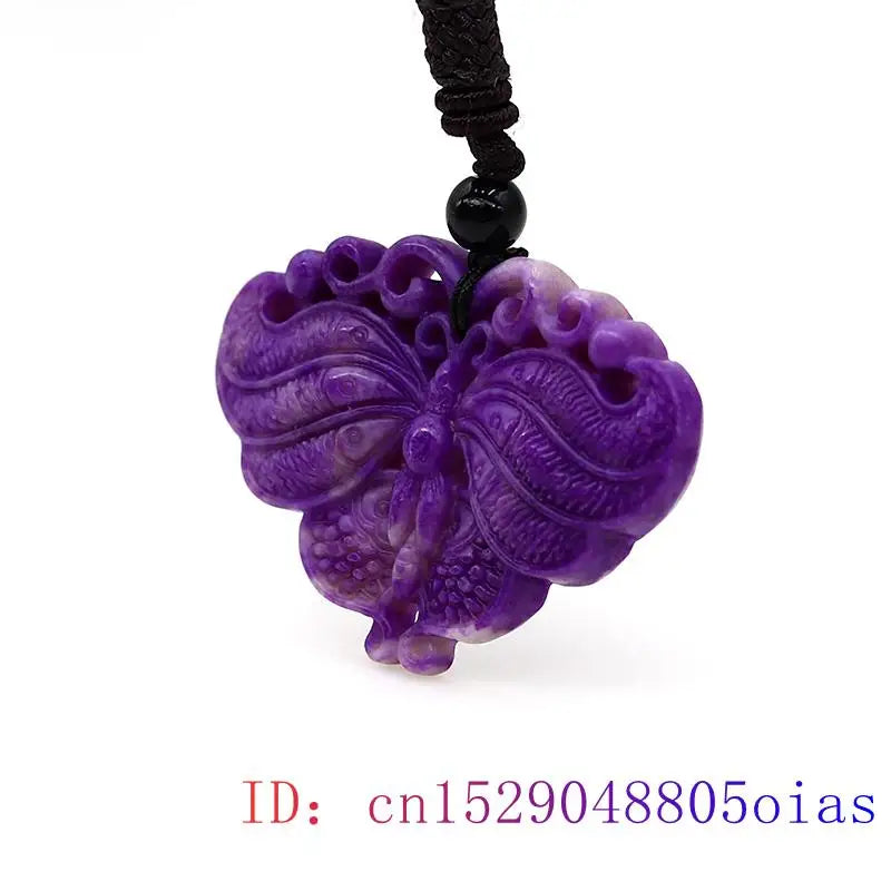 Jade Butterfly Pendant Vintage Purple Jewelry Pendants Natural Accessories