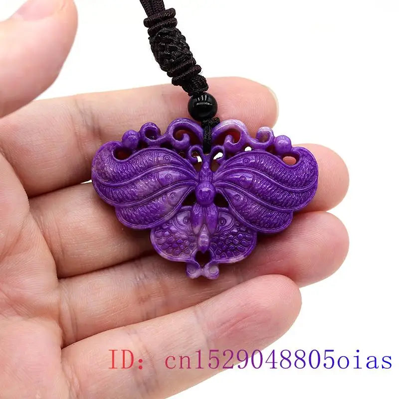 Jade Butterfly Pendant Vintage Purple Jewelry Pendants Natural Accessories