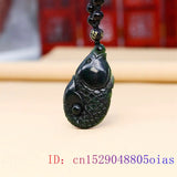 Jade Carp Pendant Necklace Natural Talismans Charm Men Necklaces Vintage Amulets