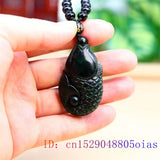 Jade Carp Pendant Necklace Natural Talismans Charm Men Necklaces Vintage Amulets