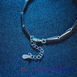 Chalcedony Jade Clover Bracelet 925 Silver Amulet Women's Jewelry
