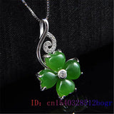 Chinese Chalcedony Agate Necklace Silver Charm Women