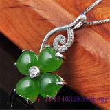 Chinese Chalcedony Agate Necklace Silver Charm Women