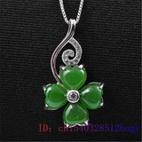 Chinese Chalcedony Agate Necklace Silver Charm Women