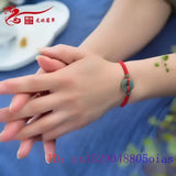 Emerald Jade Donut Bracelets Women Men Vintage