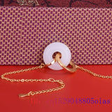 Jade Donut Bracelet Women Jewelry 925 Silver Vintage