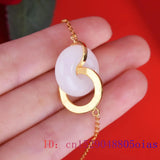 Jade Donut Bracelet Women Jewelry 925 Silver Vintage