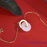 Jade Donut Bracelet Women Jewelry 925 Silver Vintage