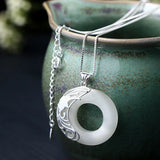 925 Silver Chalcedony Pendant Necklace