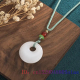 Jade Donut Pendant Necklace Charms Gift Amulets Amulet Charm Natural Real Jewelr