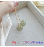Jade Donuts Ear Studs Gem Earring 925 Silver Chalcedony Zircon Jewelry