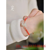 Men's 925 Silver Double Ring Bracelet Vintage Carved Natural Amulets Jewelry