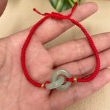 Men's 925 Silver Double Ring Bracelet Vintage Carved Natural Amulets Jewelry