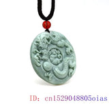 Jade Dragon Pendant Charm Green Necklace Amulet Gift