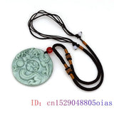 Jade Dragon Pendant Charm Green Necklace Amulet Gift