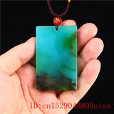 Jade Dragon Pendant Chinese Carved Natural Amulet Necklace Jewelry