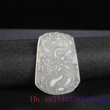 Jade Dragon Pendant Necklace Green Chalcedony Natural Charm Women